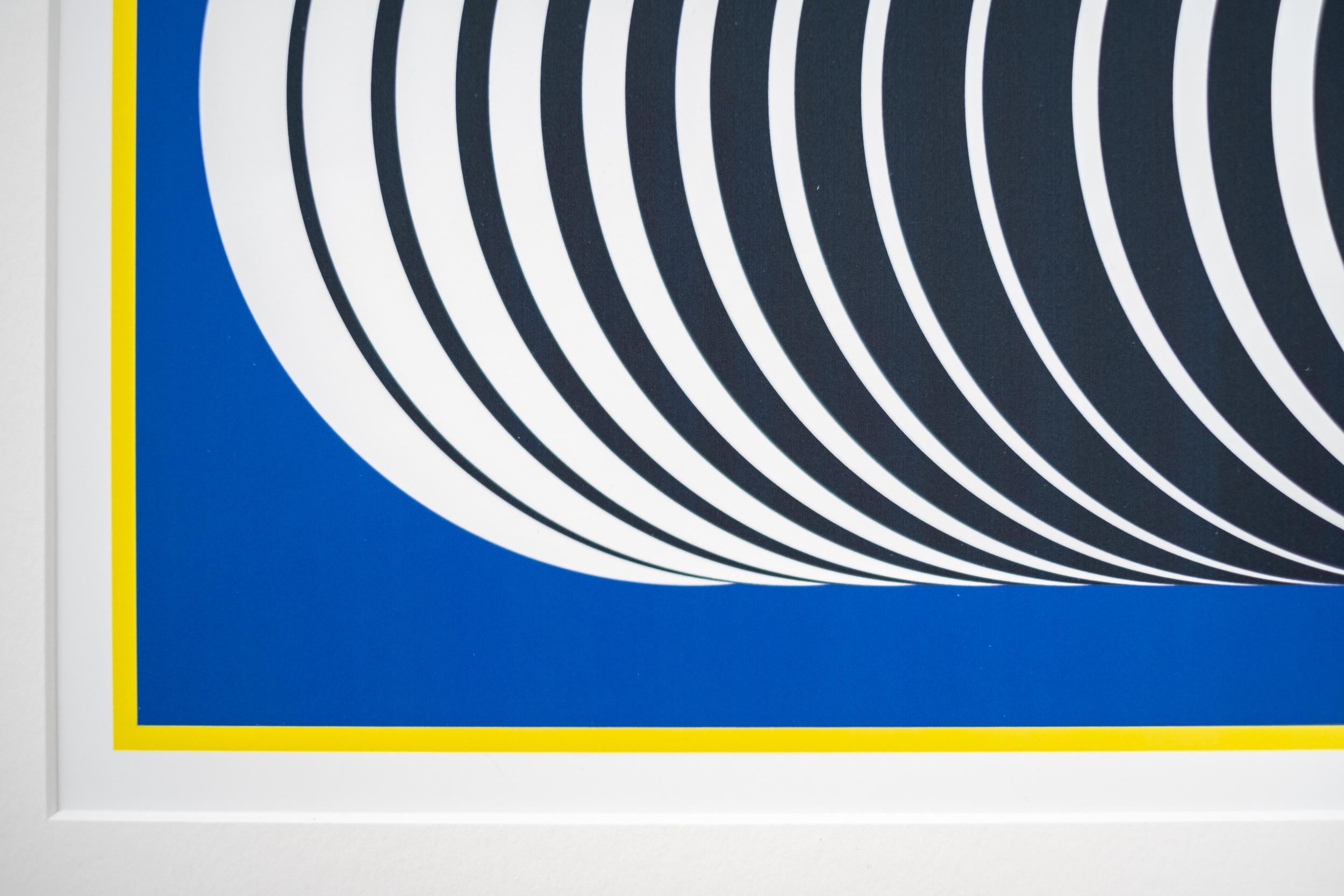 Blue Tube 2/15 - stampa giclée contemporanea, moderna, astratta geometrica in vendita 1