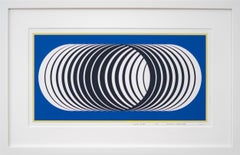 Tubo Azul 2/15 - contemporáneo, moderno, abstracto geométrico, impresión giclée
