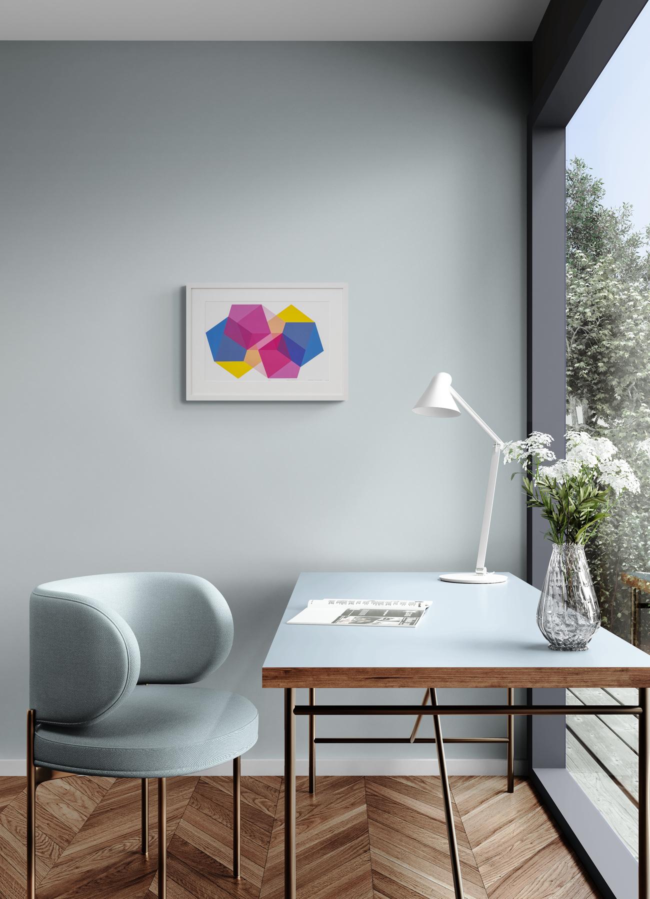 Pentagrams 5 of 15 - contemporary, modern, geometric abstract, giclee print For Sale 7
