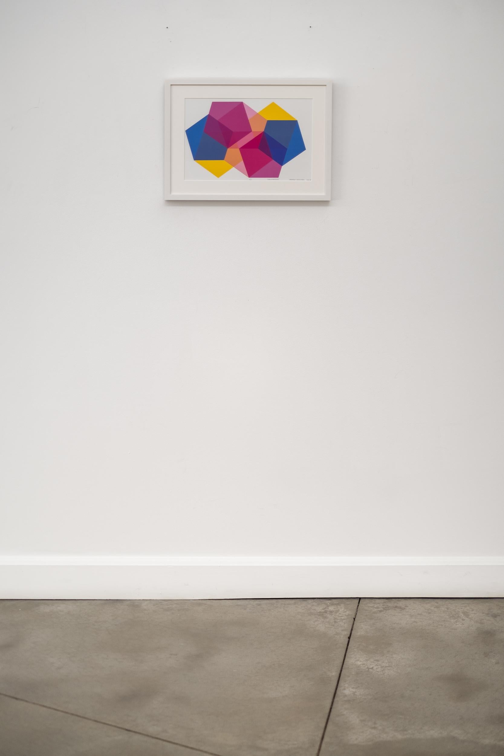 Pentagrams 5 of 15 - contemporary, modern, geometric abstract, giclee print - Abstract Print by Burton Kramer