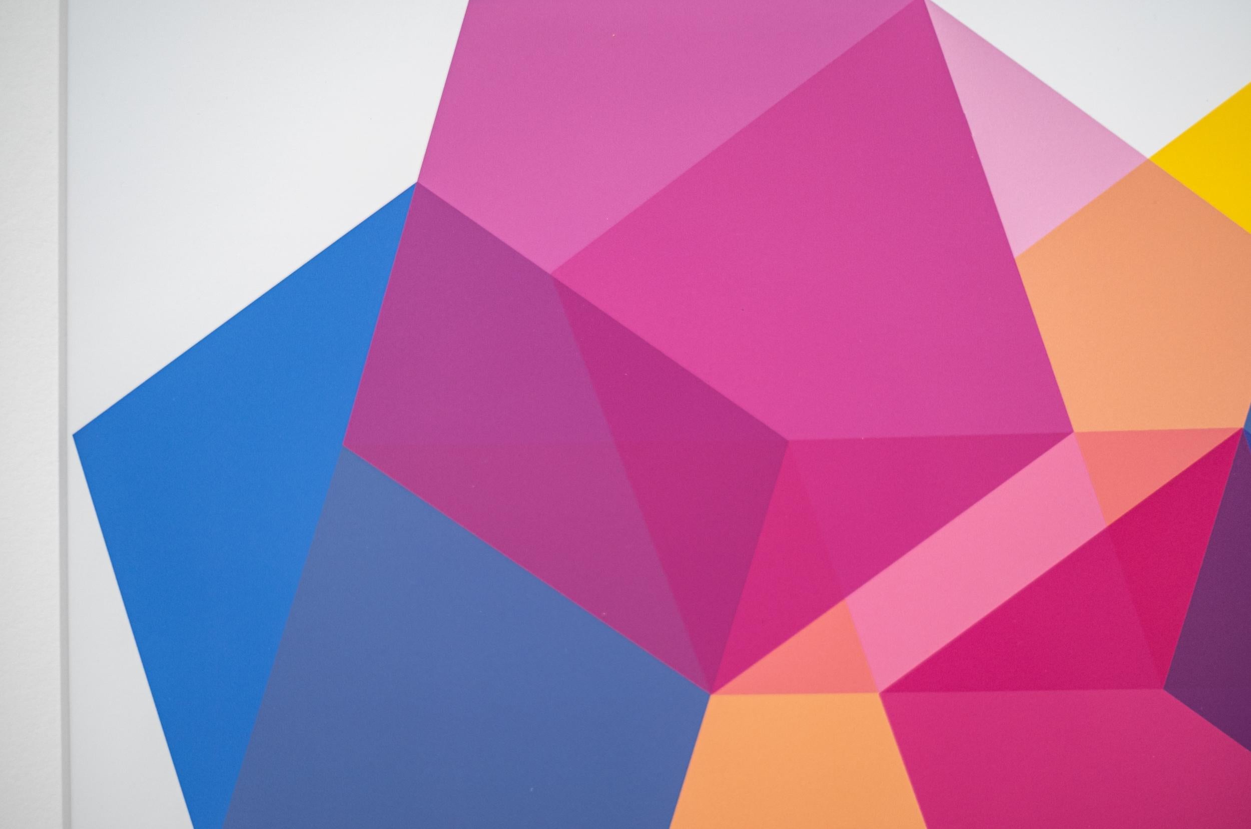Pentagrams 5 of 15 - contemporary, modern, geometric abstract, giclee print For Sale 4