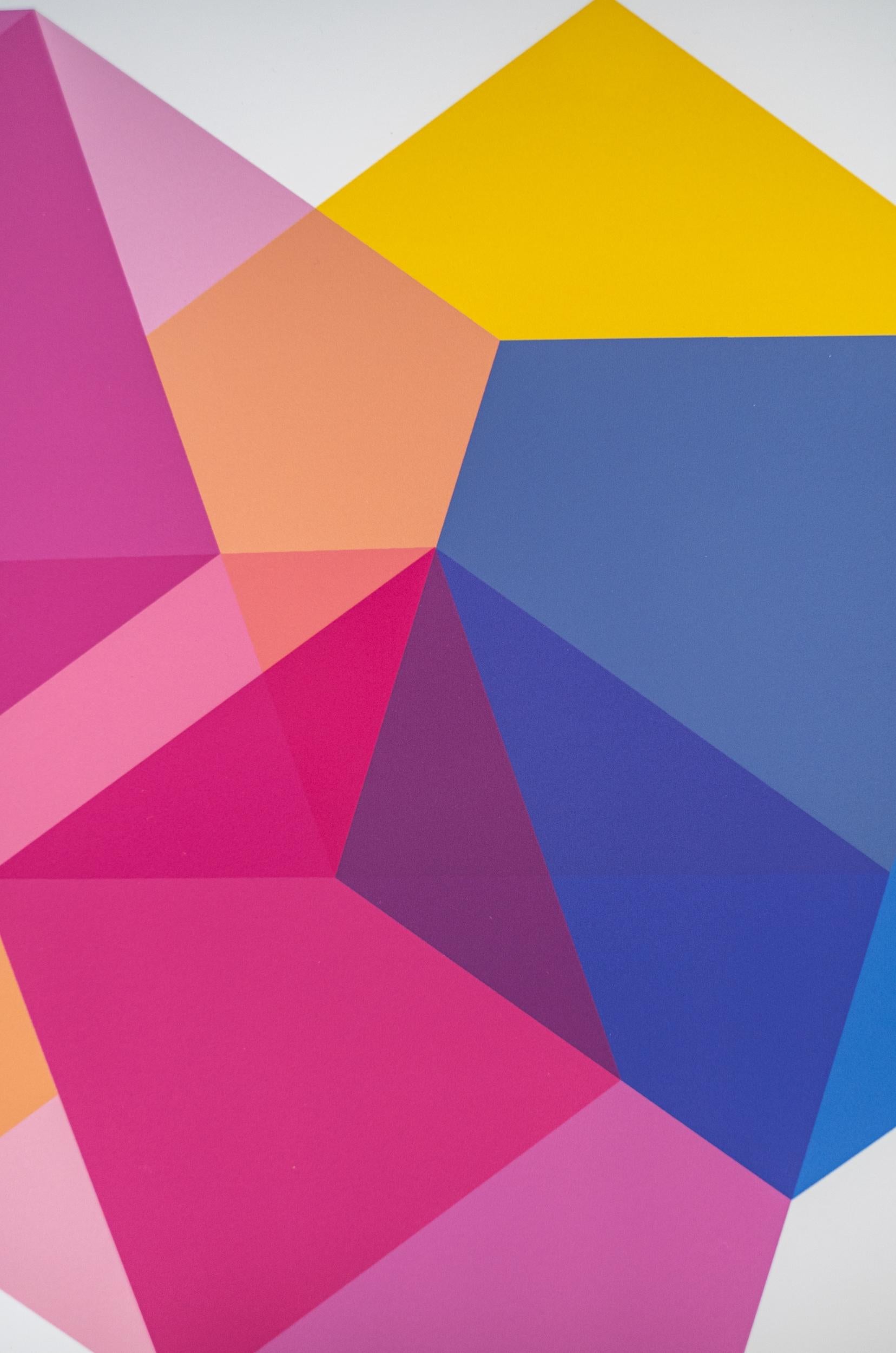 Pentagrams 5 of 15 - contemporary, modern, geometric abstract, giclee print For Sale 5