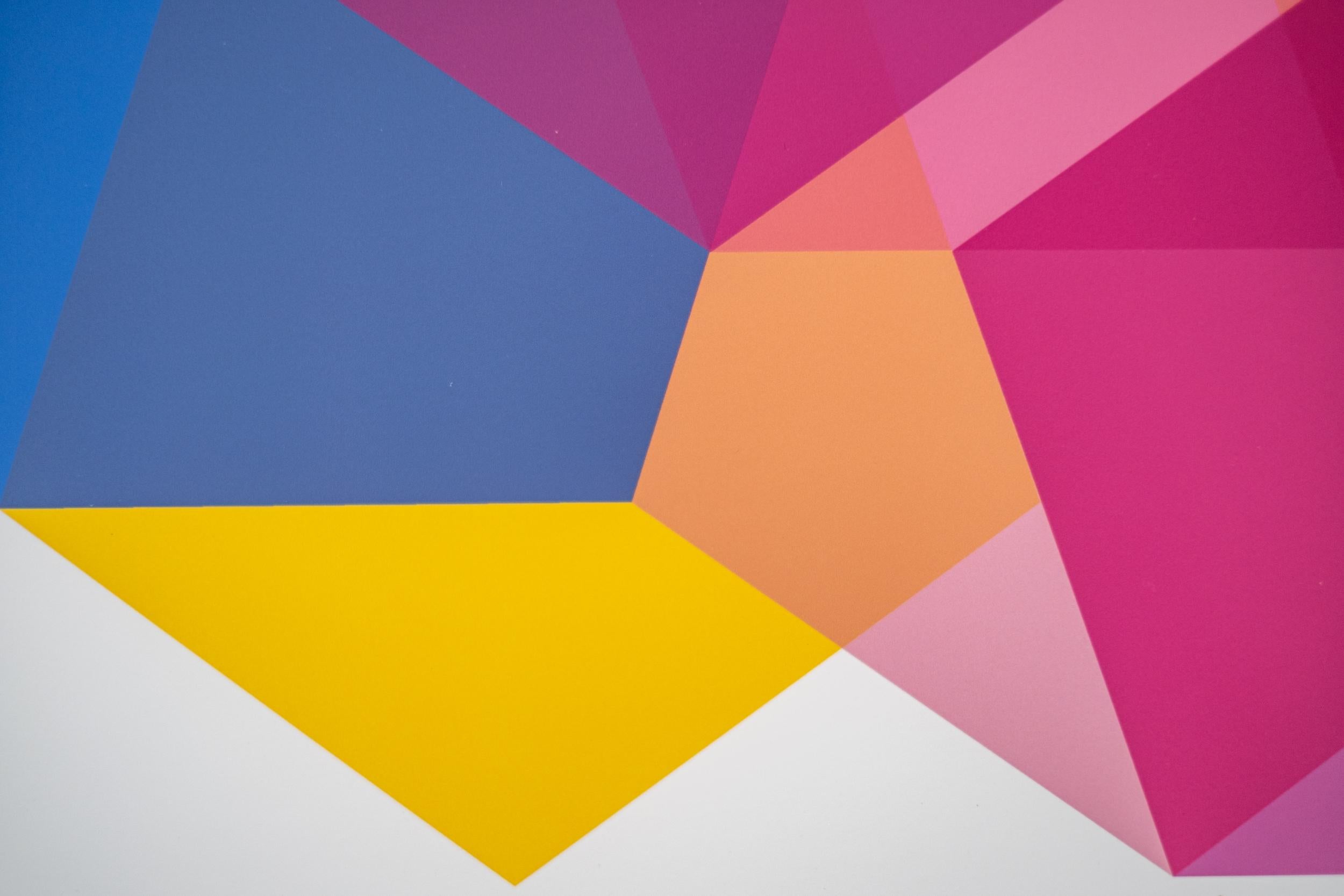 Pentagrams 5 of 15 - contemporary, modern, geometric abstract, giclee print For Sale 6