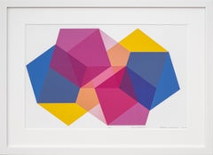 Pentagramas 5 de 15 - contemporáneo, moderno, abstracto geométrico, impresión giclée