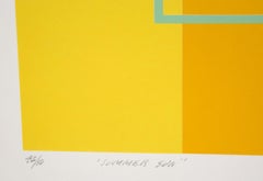 Summer Sun 42/50 - bright, geometric pattern, silkscreen and acrylic print