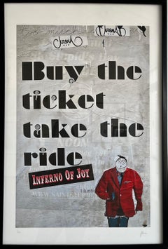 Buy the ticket take the ride, print, collage