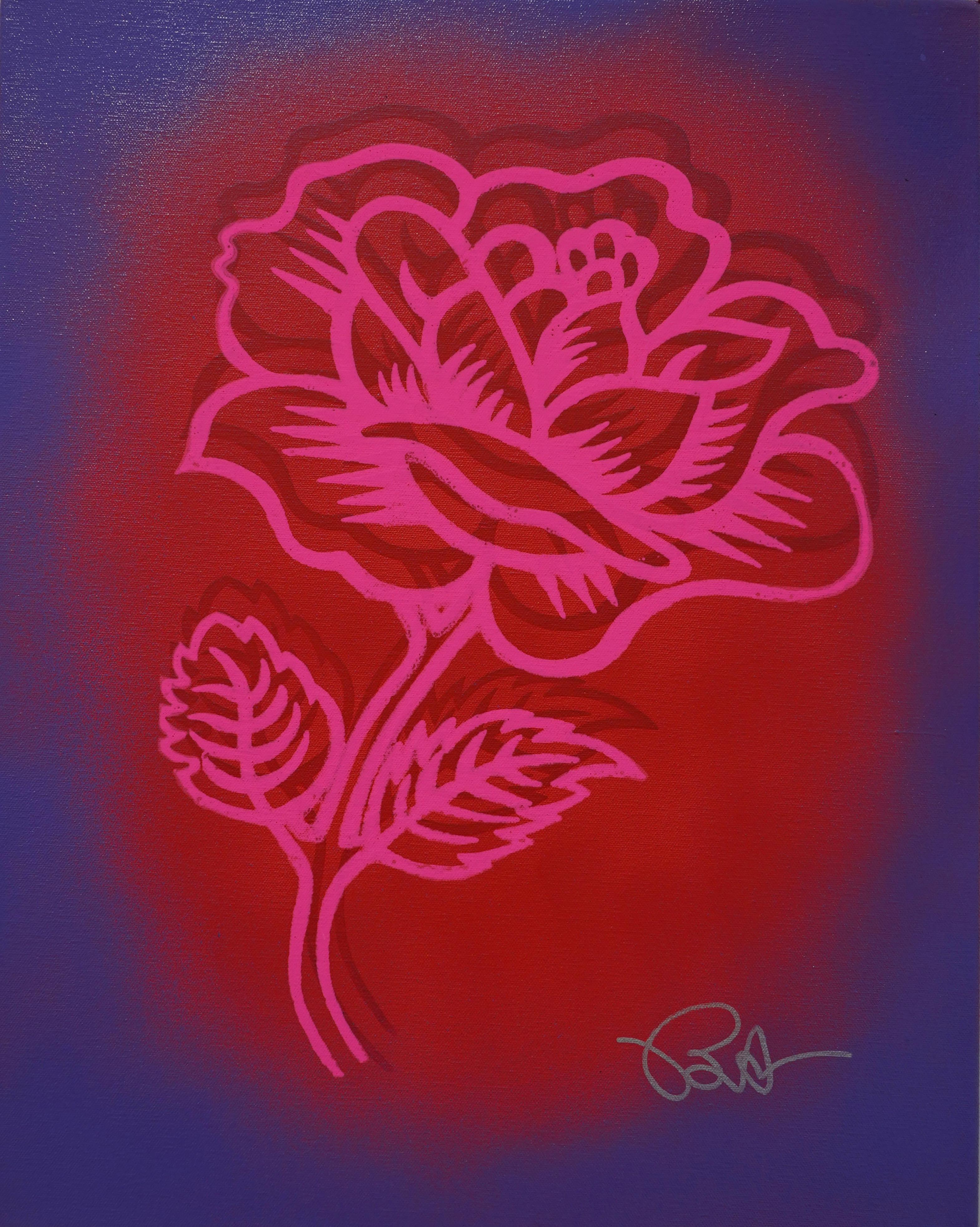 Burton Morris Still-Life Painting - Rose Couture I