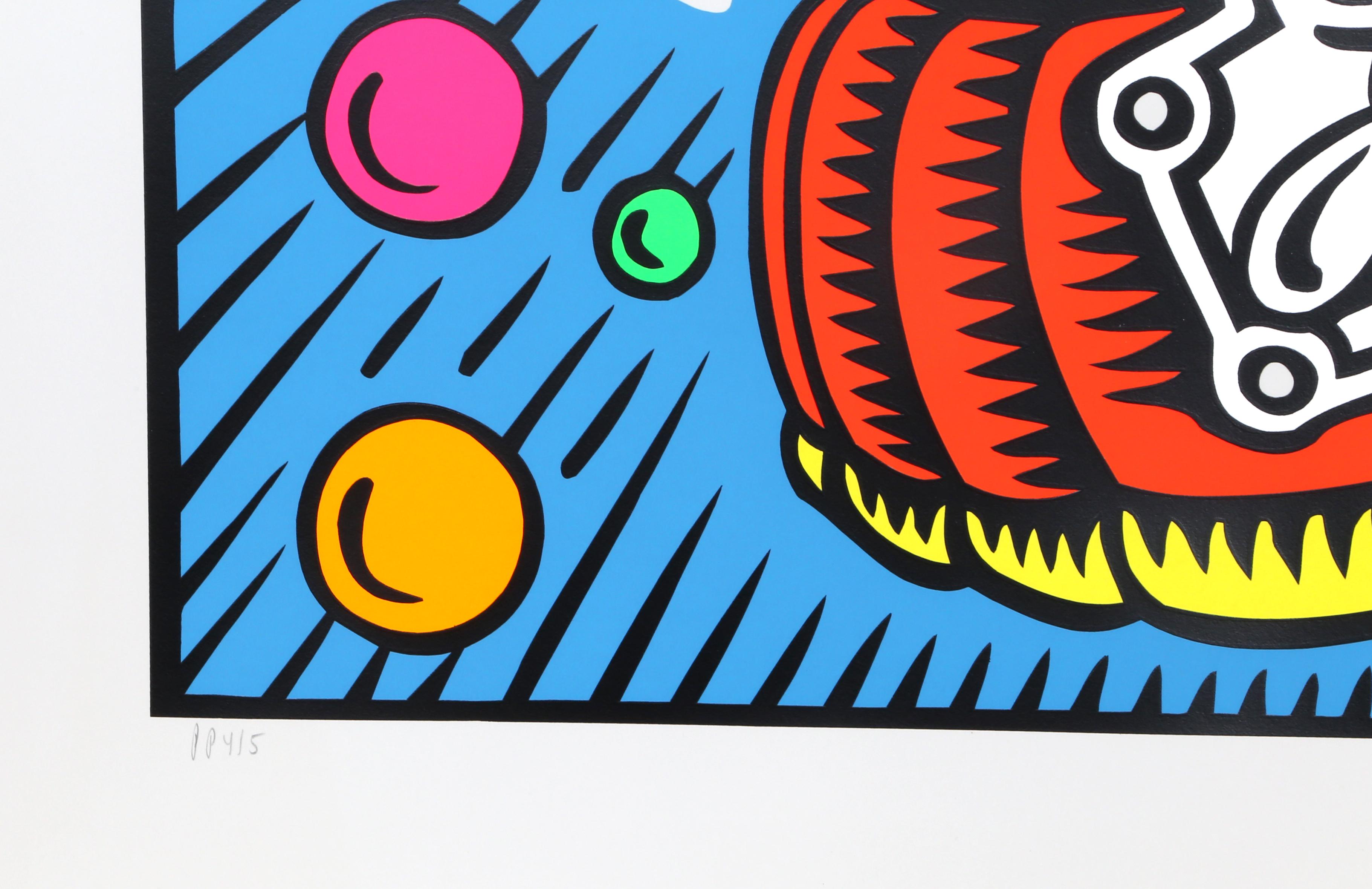 Artist: Burton Morris
Title: Bubblegum Machine
Year: 1998
Medium: Screenprint, signed and numbered in pencil
Edition: PP 4/5
Image Size: 38 x 26 inches
Paper Size: 48.5 x 32 inches