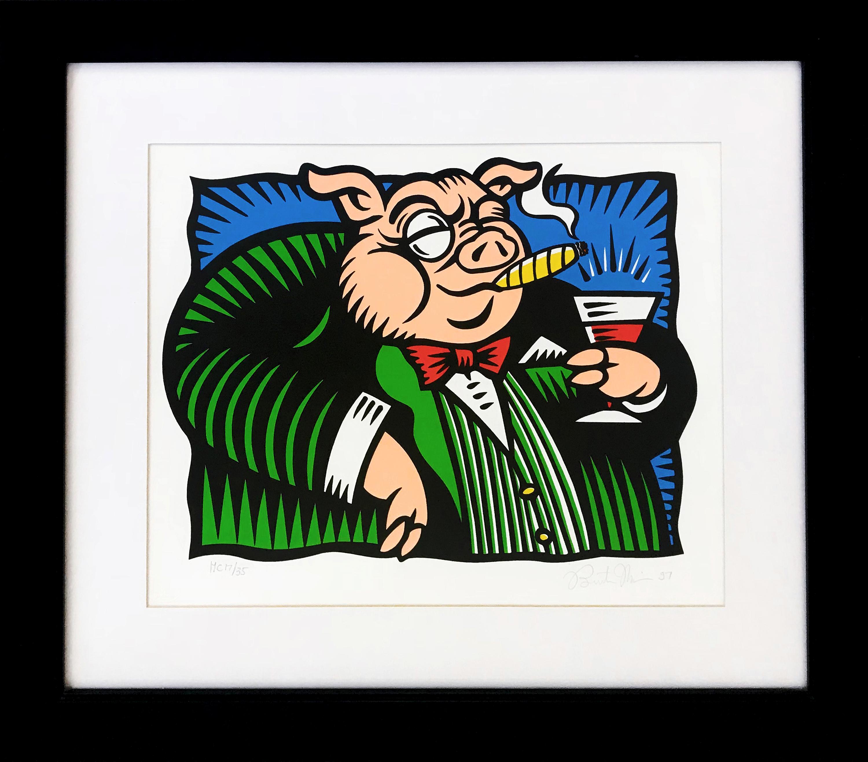 Burton Morris Animal Print - THE PIG