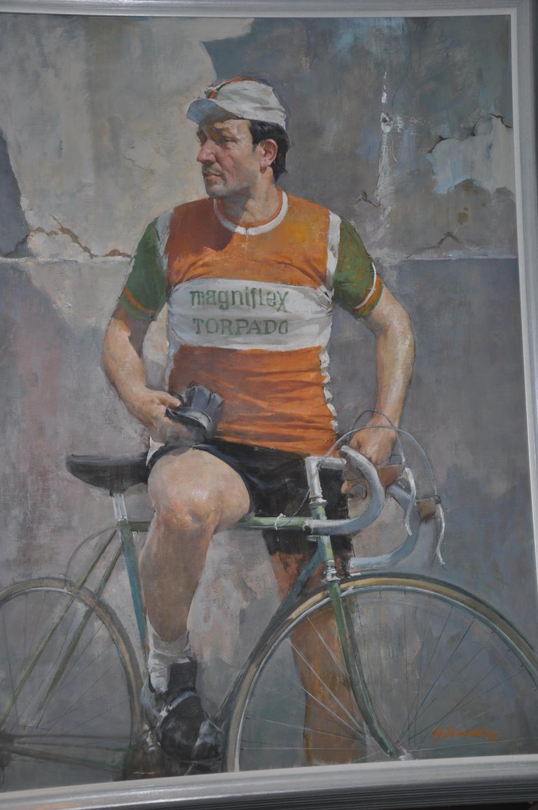 Burton Silverman Bicycle Man For Sale at 1stDibs