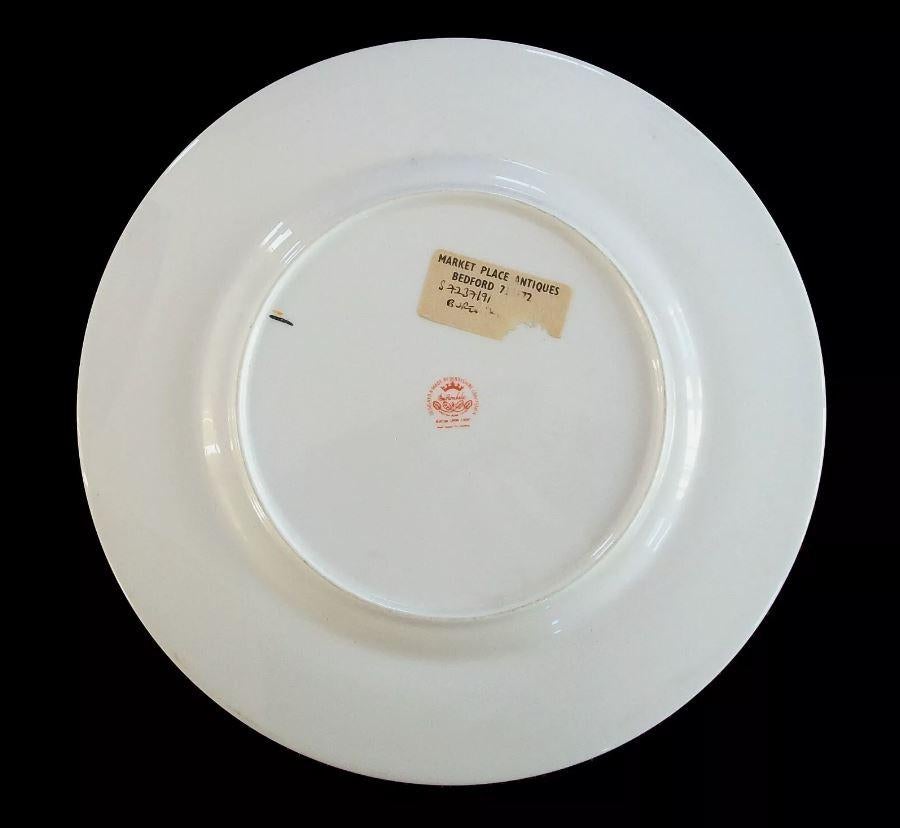 Doré Poterie BURTONDALE - Assiette à dîner en porcelaine d'os à motif Imari - Royaume-Uni - 20e siècle en vente