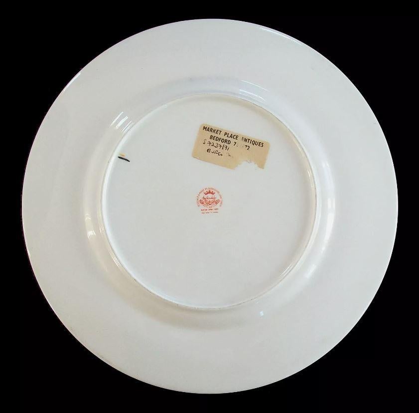20ième siècle Poterie BURTONDALE - Assiette à dîner en porcelaine d'os à motif Imari - Royaume-Uni - 20e siècle en vente