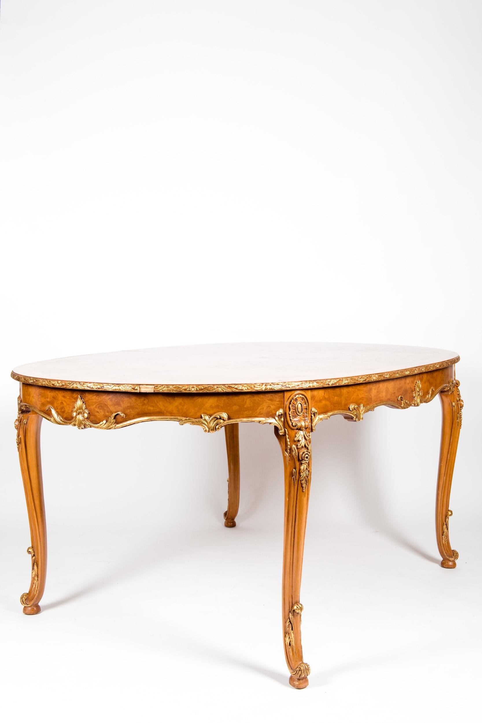 Burwood Dining Table with Gilt Design Details  3