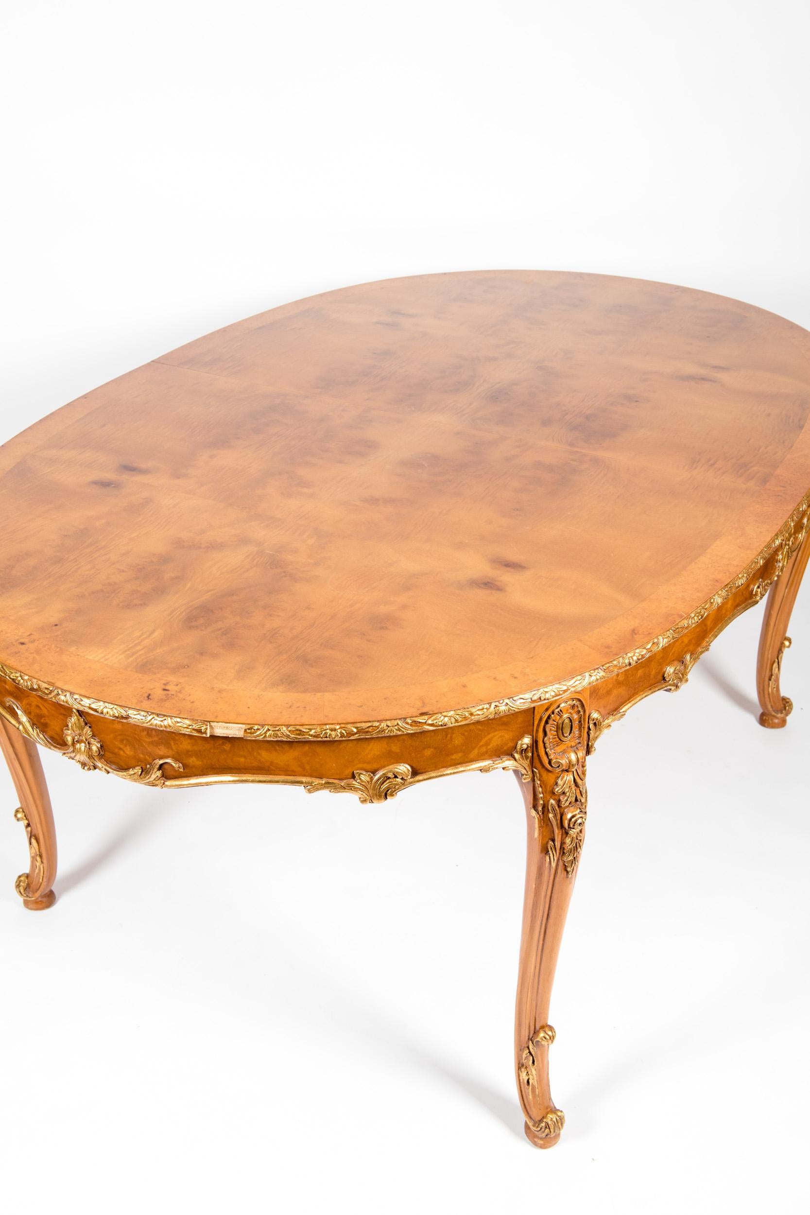 20th Century Burwood Dining Table with Gilt Design Details 