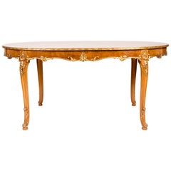 Burwood Dining Table with Gilt Design Details 