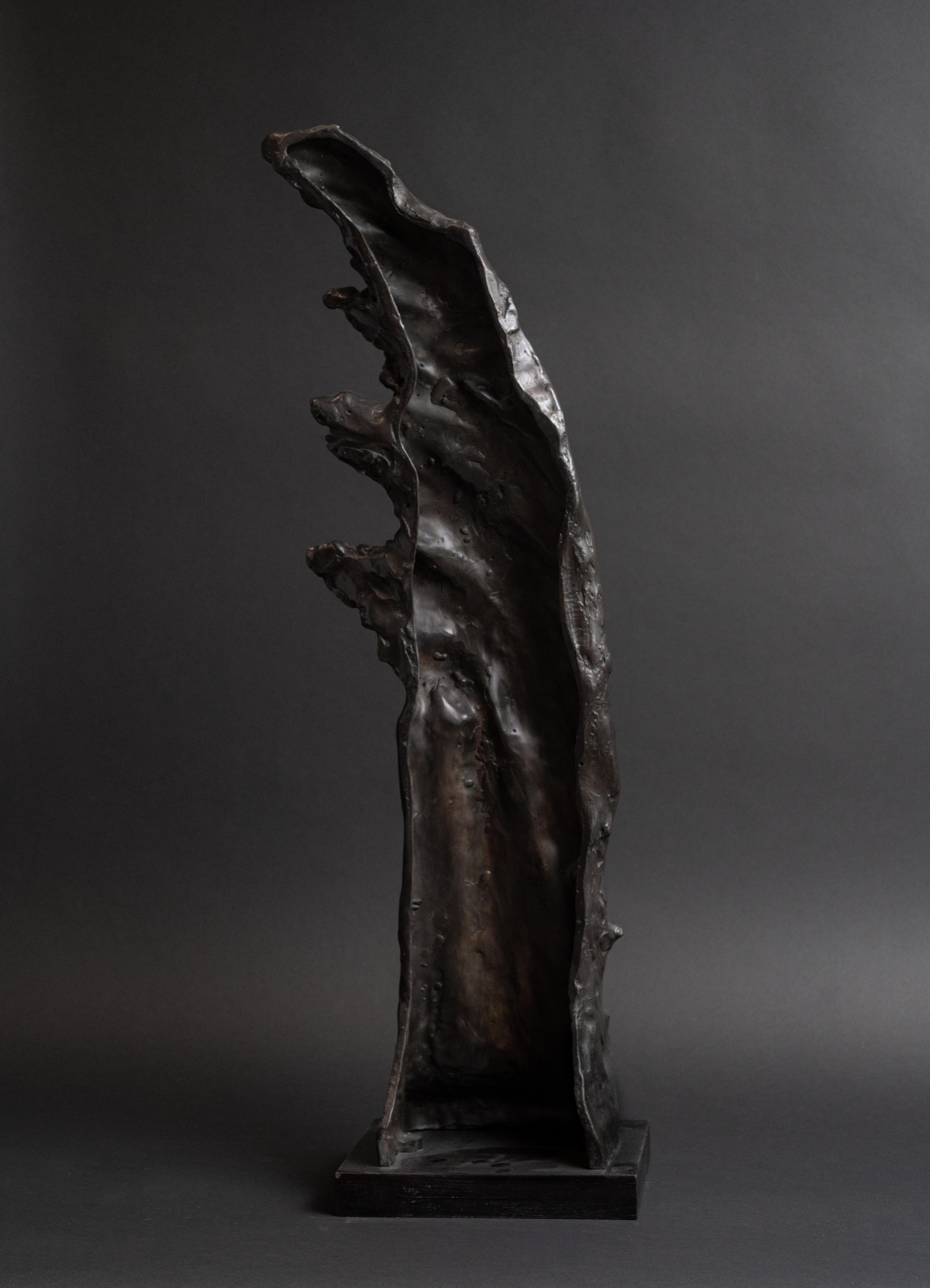 Patinated Burza 'The Storm' by Boleslaw Biegas - Art Nouveau Bronze Sculpture For Sale