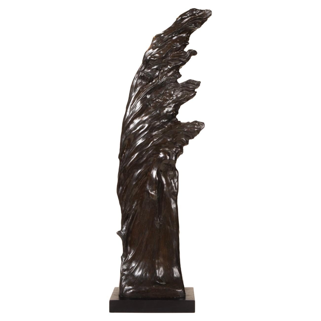 Burza 'The Storm' by Boleslaw Biegas - Art Nouveau Bronze Sculpture For Sale