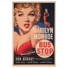 Bus Stop 1956 UK Double Crown Film Poster, Tom Chantrell Bus Stop 1956 UK Double Crown Film Poster, Tom Chantrell