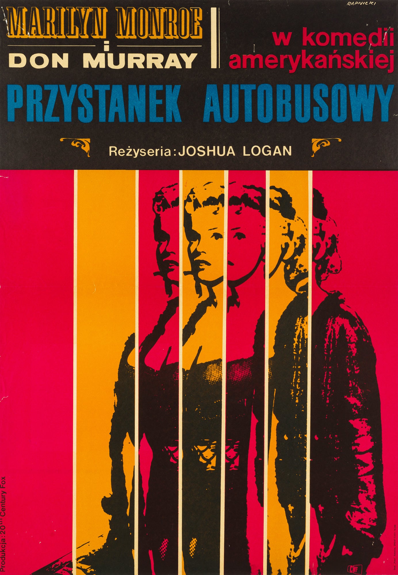 Affiche du film polonais "Bus Stop", Rapnicki, 1967