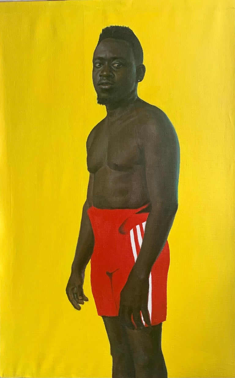 Busari Adewale - Diavolo Nero (Esu) - 21° secolo, Contemporaneo,  Figurativo, Ritratto, Africa Uomo in vendita su 1stDibs Italia, image size:768x1233