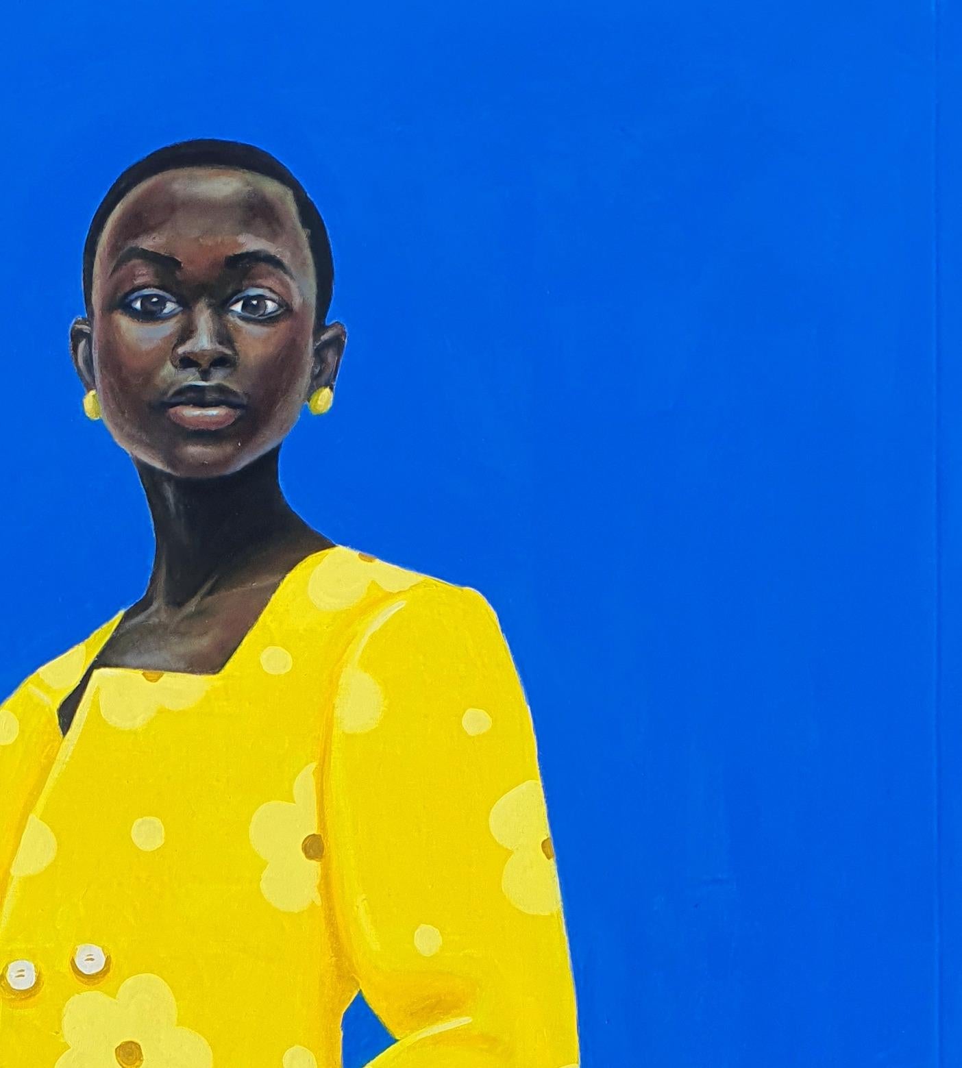 Damsel - Contemporary Painting by Busari Adewale