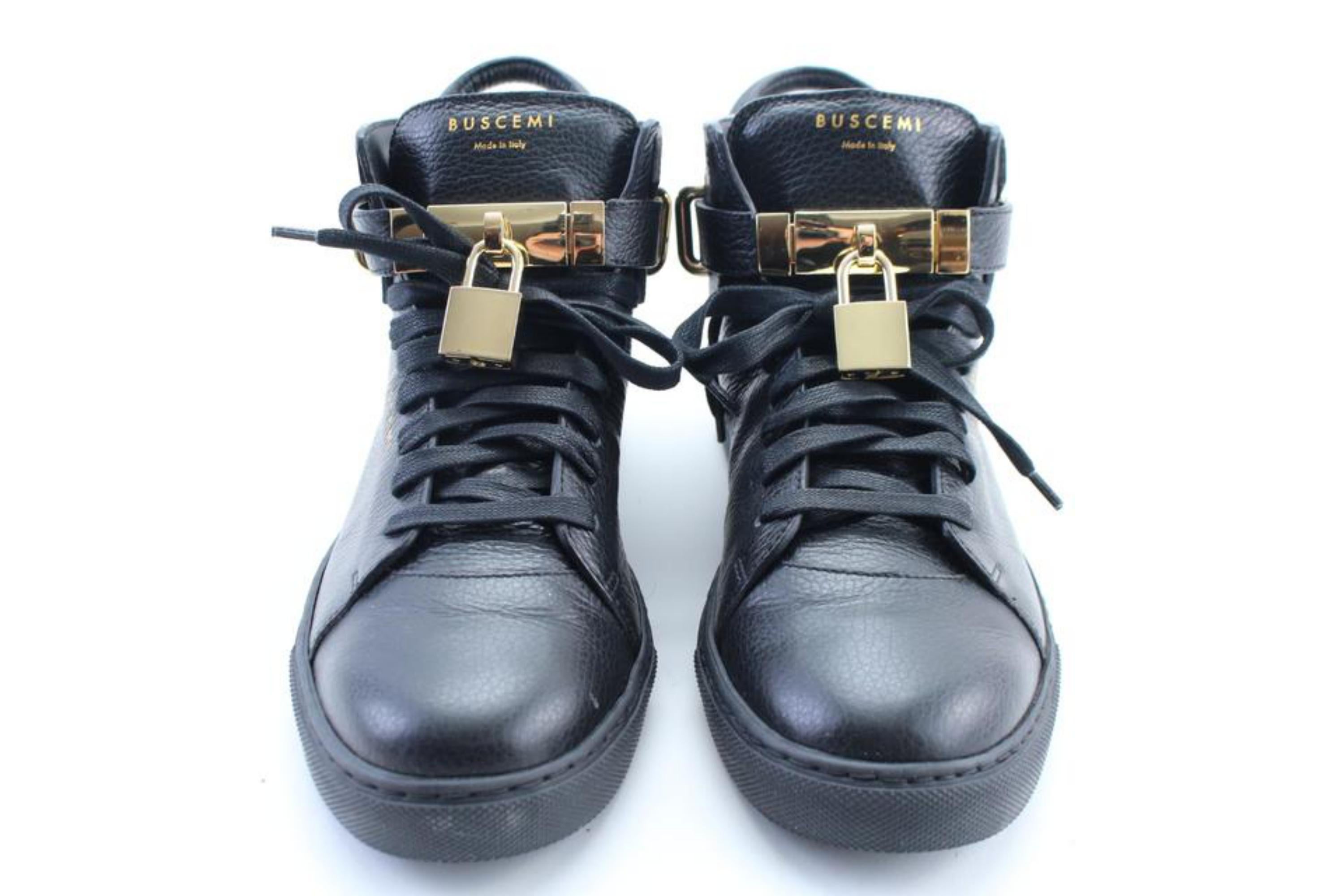 Buscemi Black 100mm High-top Padlock 22mr0212 Sneakers For Sale 1
