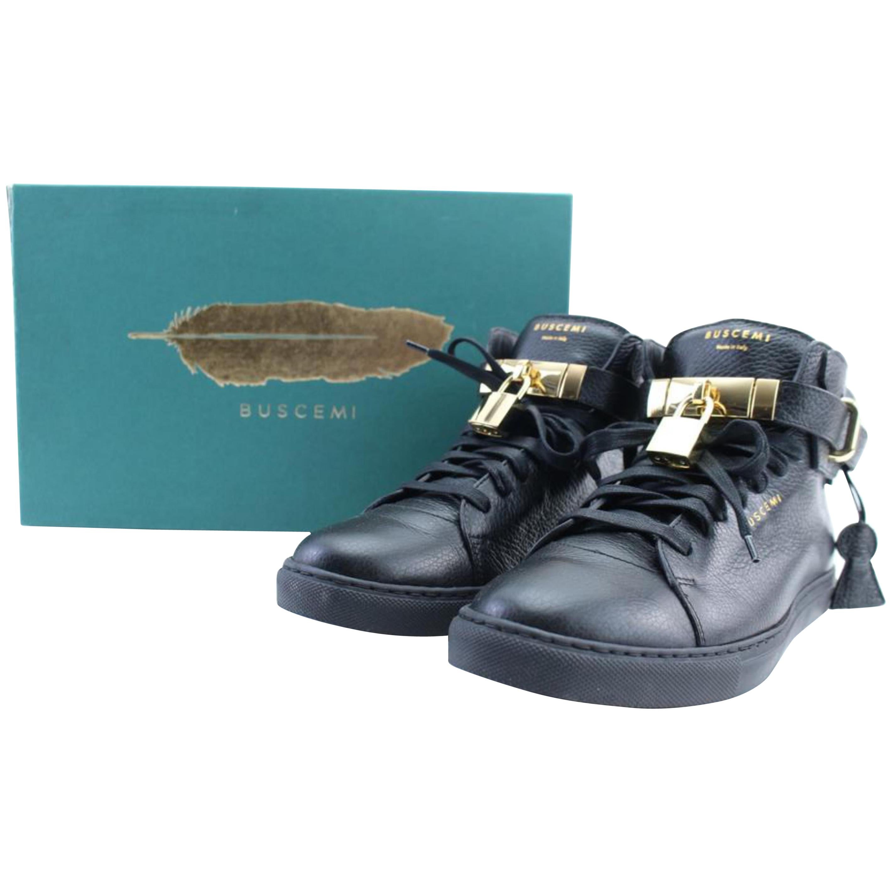 Buscemi Black 100mm High-top Padlock 22mr0212 Sneakers For Sale