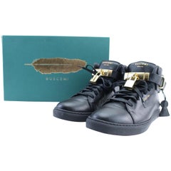 Vintage Buscemi Black 100mm High-top Padlock 22mr0212 Sneakers