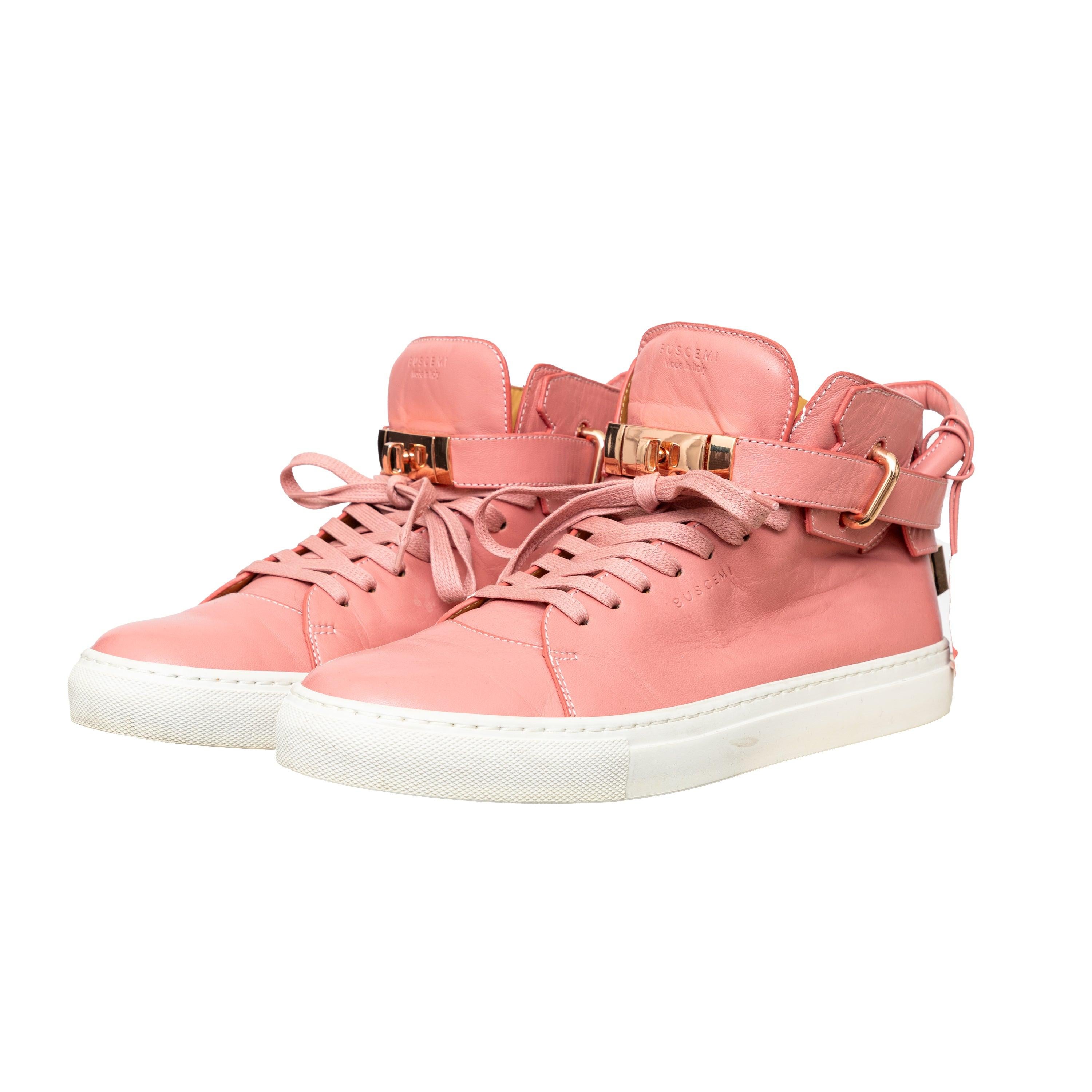 Pink Buscemi High Top Sneakers - '10s For Sale
