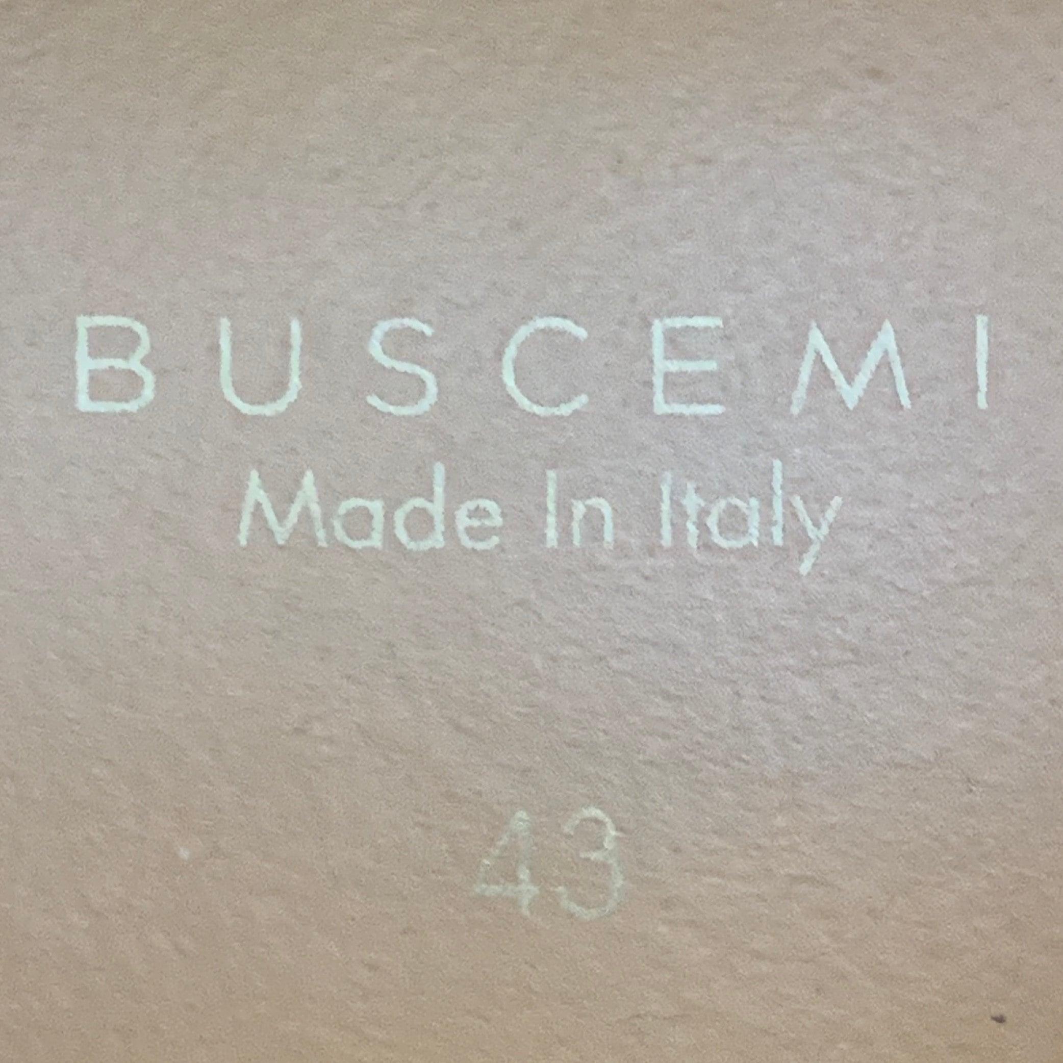 BUSCEMI Size 10 White Gold Tone Leather High Top Sneakers For Sale 4