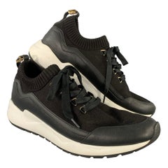 BUSCEMI Size 11 Black Knit Lace Up Lace Up Shoes
