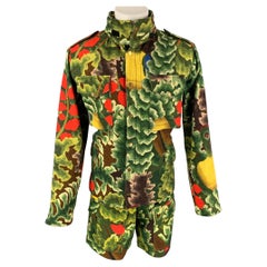 BUSCEMI Size 38 Multi-Color Camo Cotton Technical Tropical Jacket & Shorts