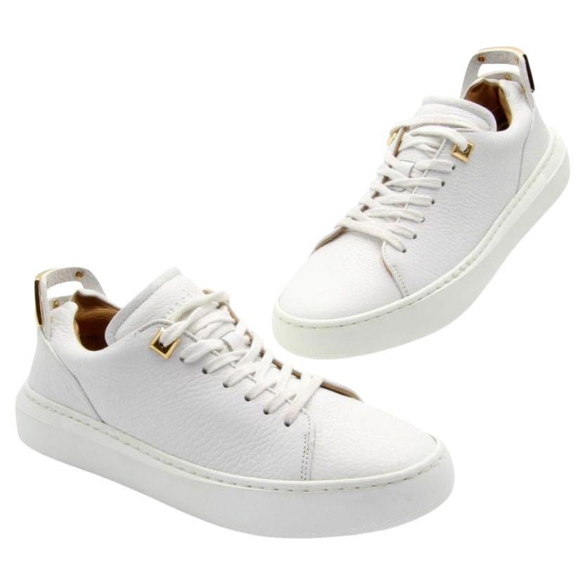 Buscemi White Ligh-Top Womens Trainers Gold Hardware 36 Sneakers