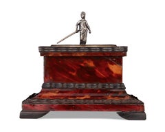 Orologio da tavolo orizzontale tedesco "Minerva" di Buschman