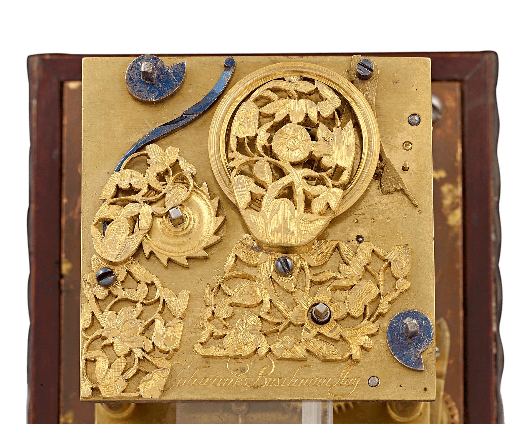 Gilt Buschman “Minerva” German Horizontal Table Clock For Sale