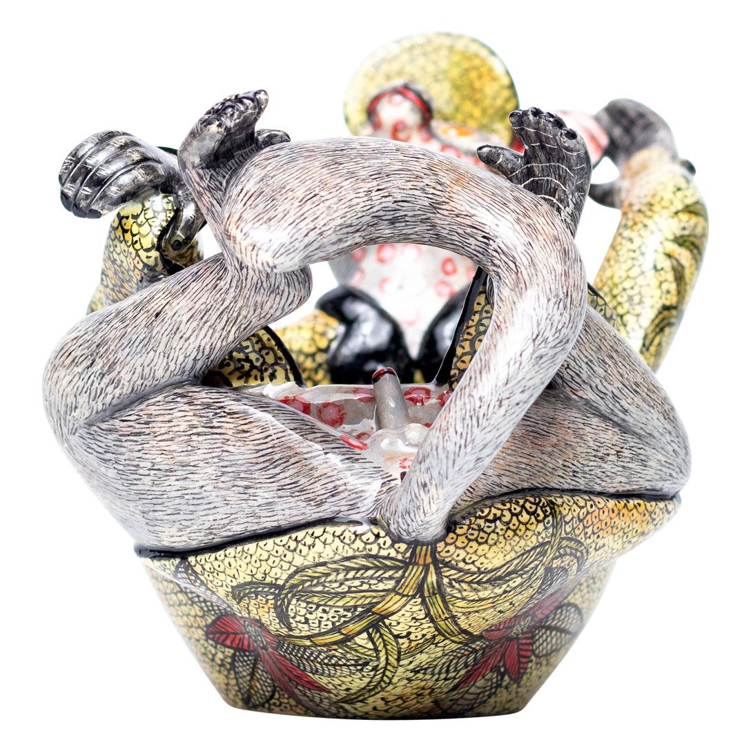 Contemporary Bushbaby Peanut Bowl , hand made in South Africa