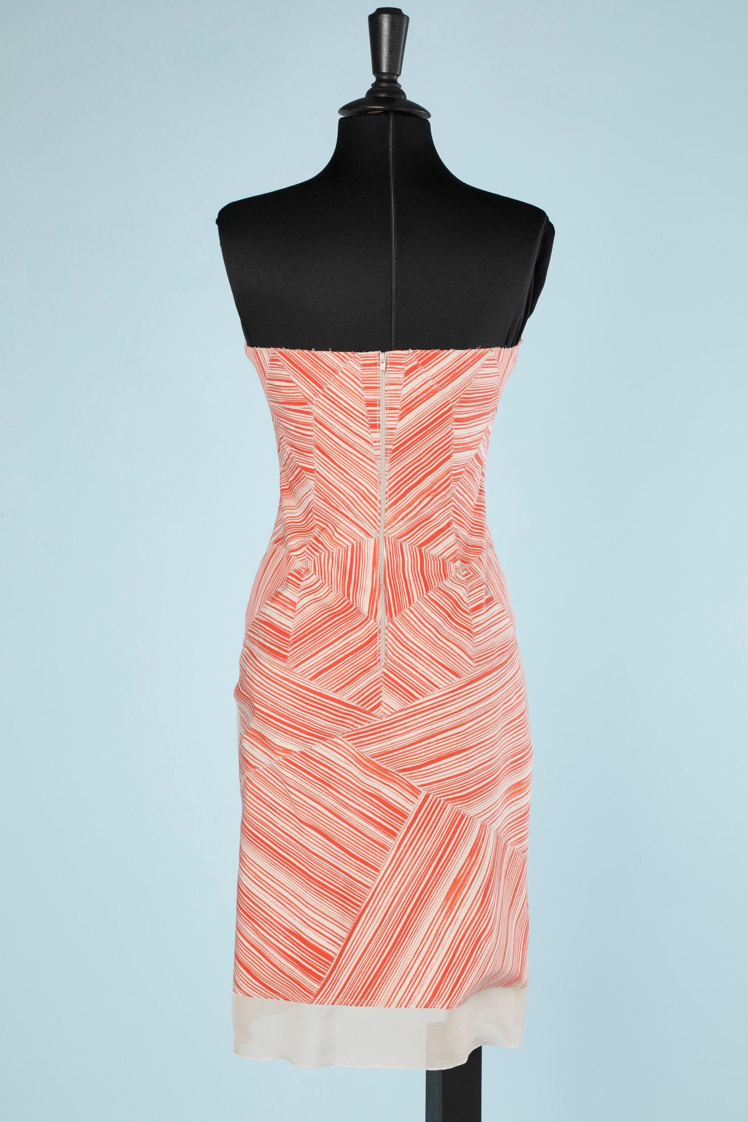 Busier dress strapless  with graphic pattern  Bottega Veneta  In Excellent Condition For Sale In Saint-Ouen-Sur-Seine, FR