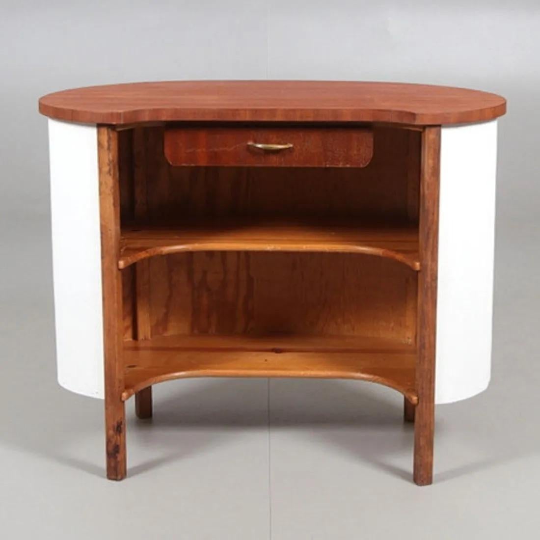 BUSINESS TABLE, teak with drawer and shelf

Dimensions:  
Width---34