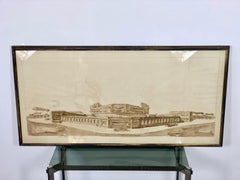 Busiri Vici Pencil Drawing Architectural Sketch Project, Italy, 1928