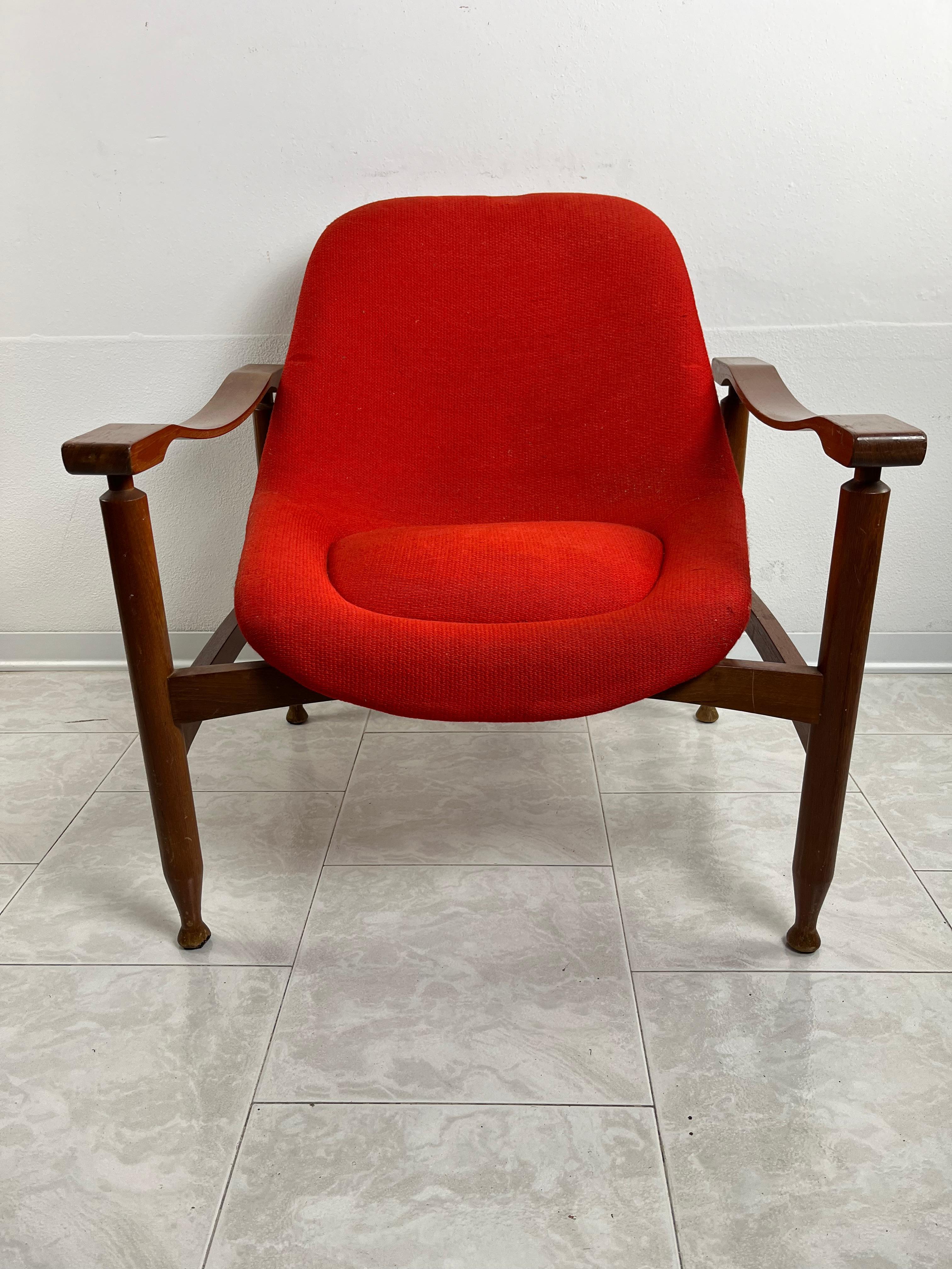 Busnelli Sessel Mitte des Jahrhunderts Italienisches Design 1950er Jahre im Angebot 3