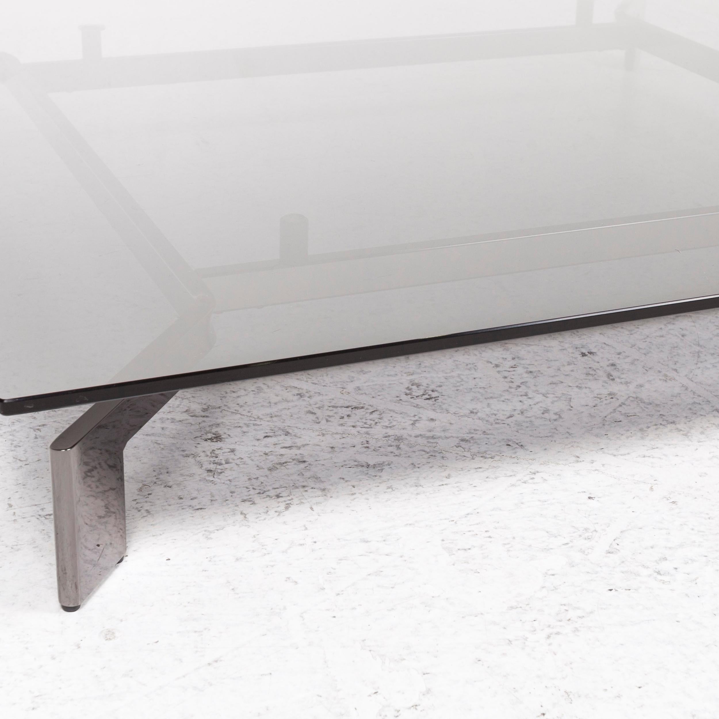 Modern Busnelli Glass Coffee Table Anthracite For Sale