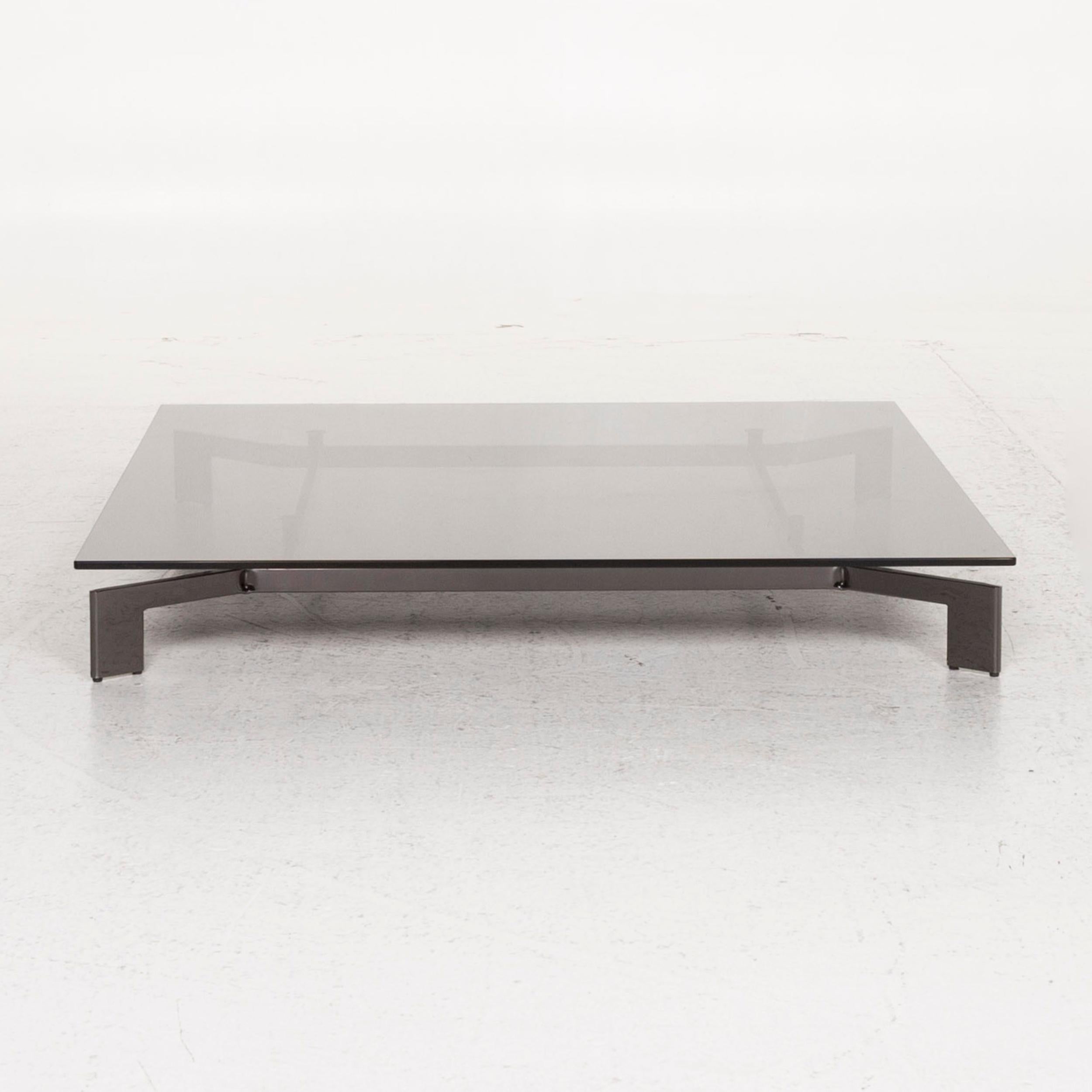 Busnelli Glass Coffee Table Anthracite For Sale 1