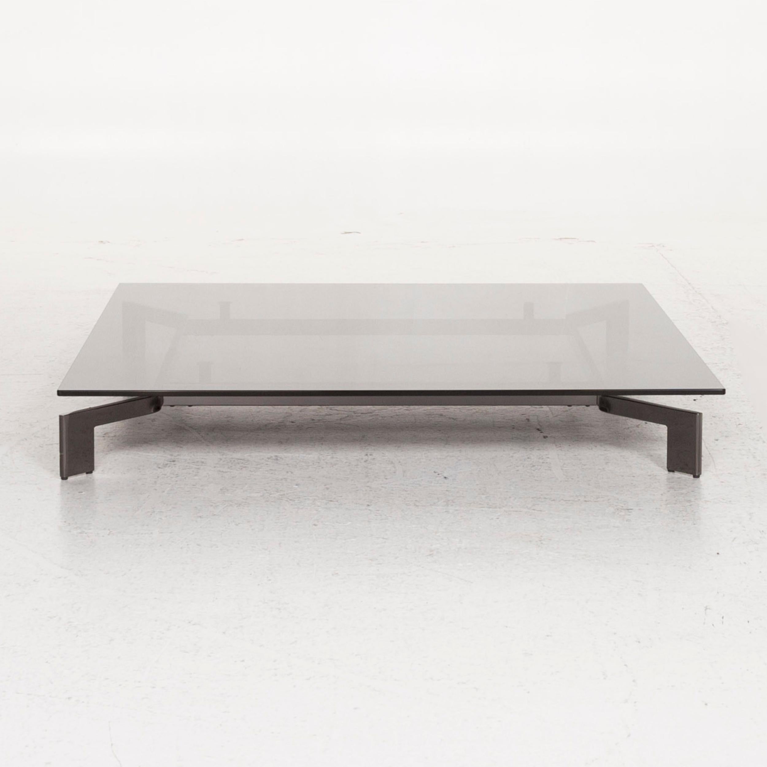 Busnelli Glass Coffee Table Anthracite For Sale 2