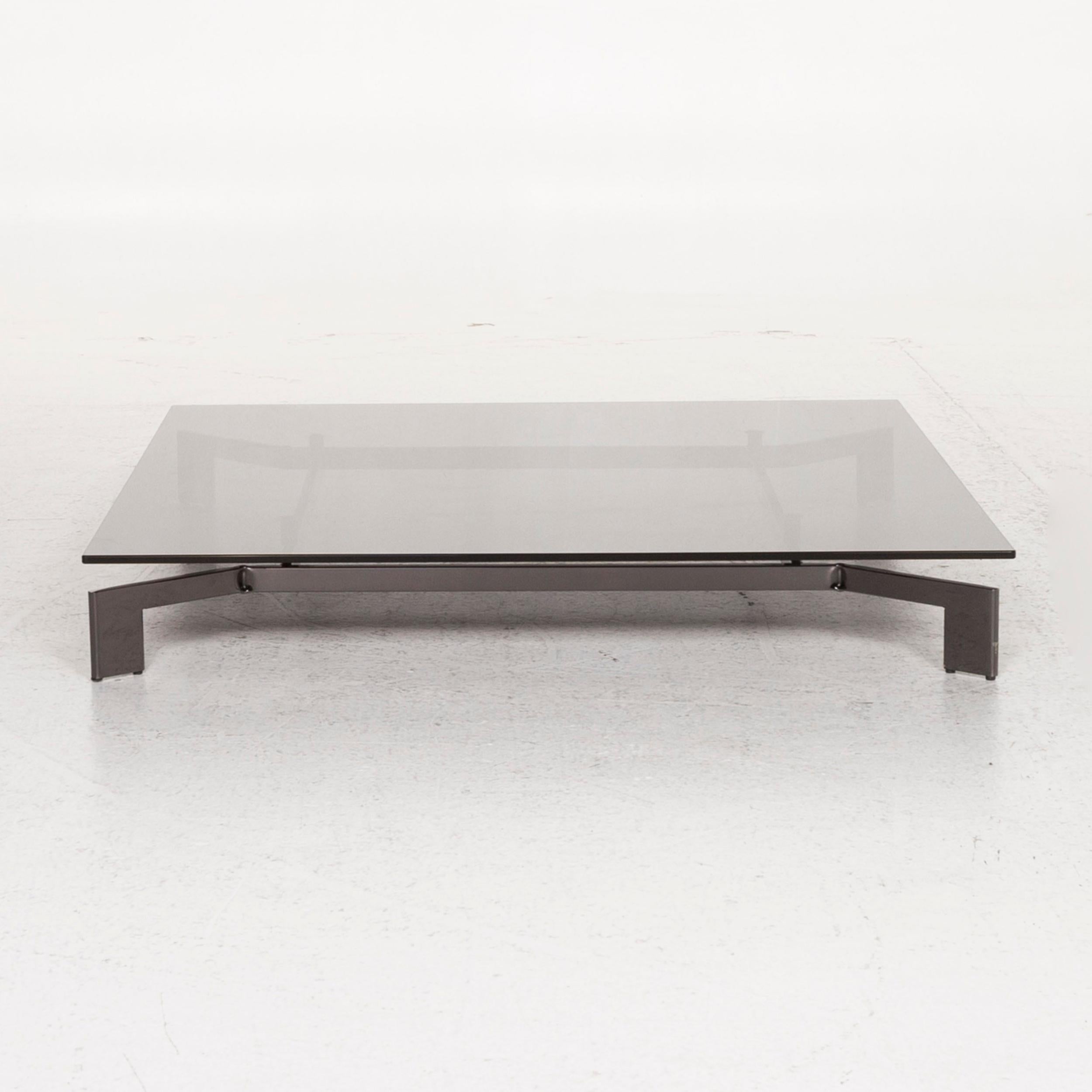 Busnelli Glass Coffee Table Anthracite For Sale 3