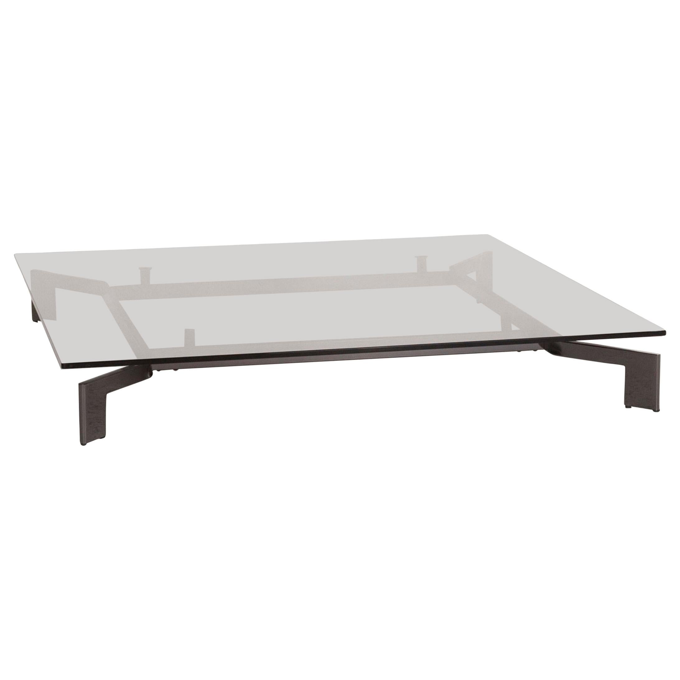Busnelli Glass Coffee Table Anthracite For Sale