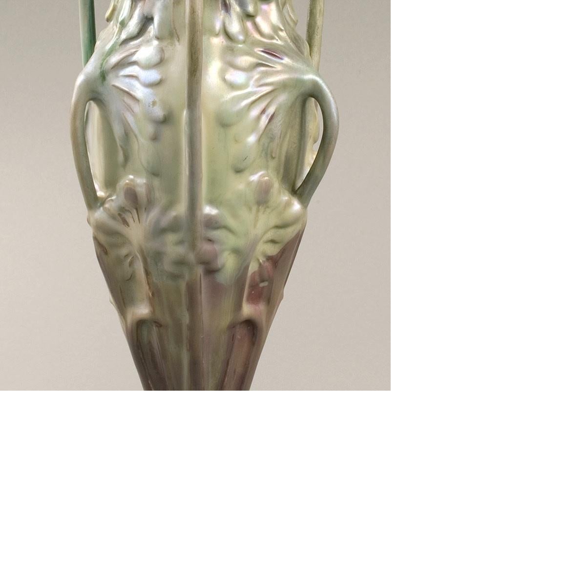 Bussière French Art Nouveau “Ombellifère” Ceramic Vase 1