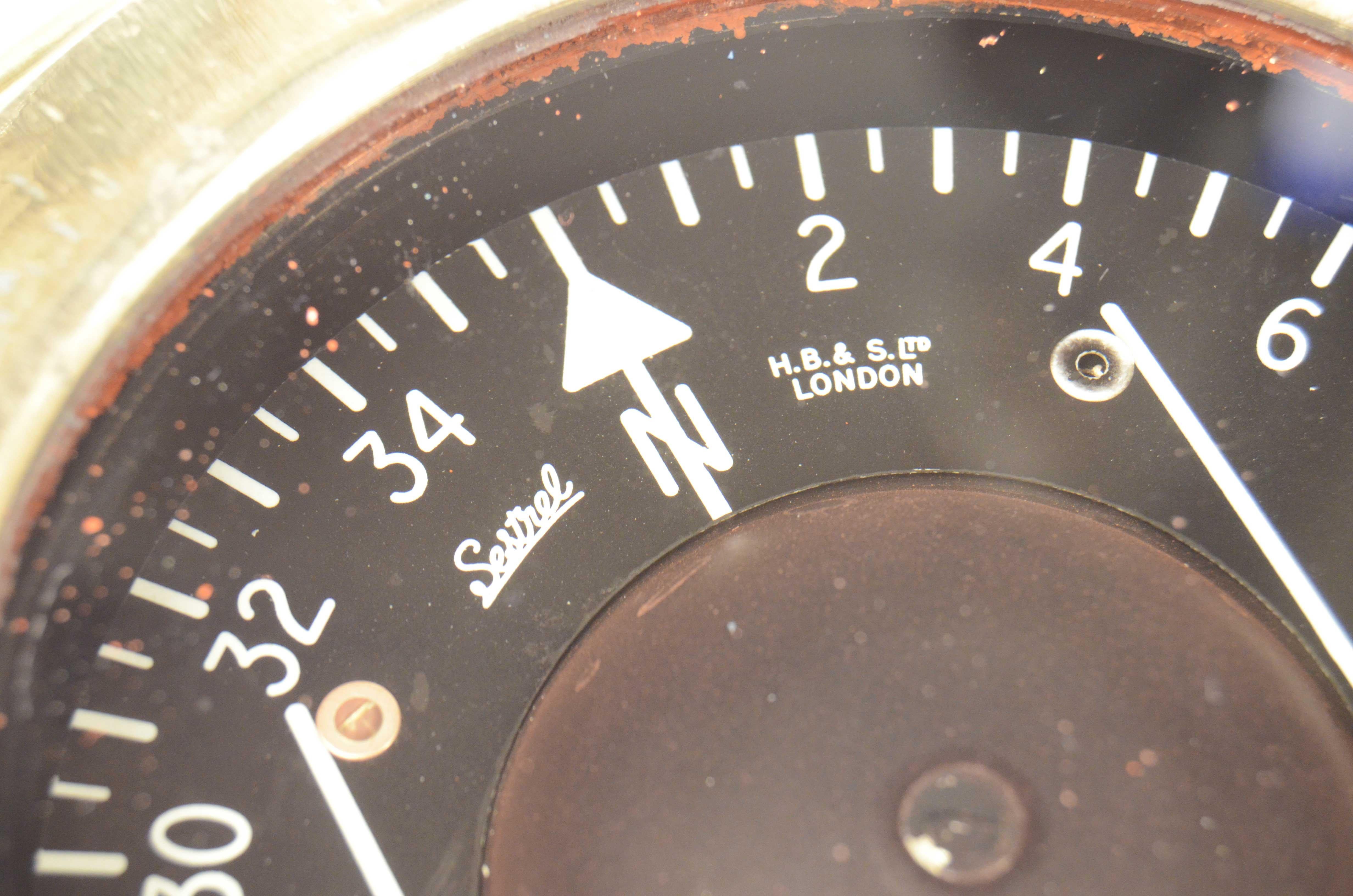 Compas aéronautique de Sestrel  H B & S London fabriqué en Angleterre dans les années 1930 en vente 4