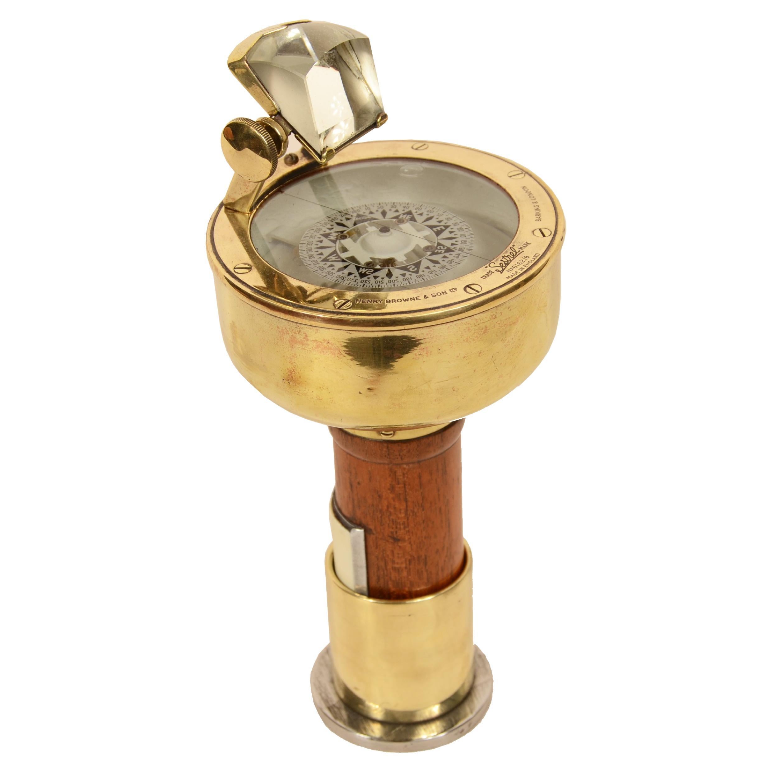 Compass  by hand magnetic sensing, signed Henry Browne & Son early 1900s