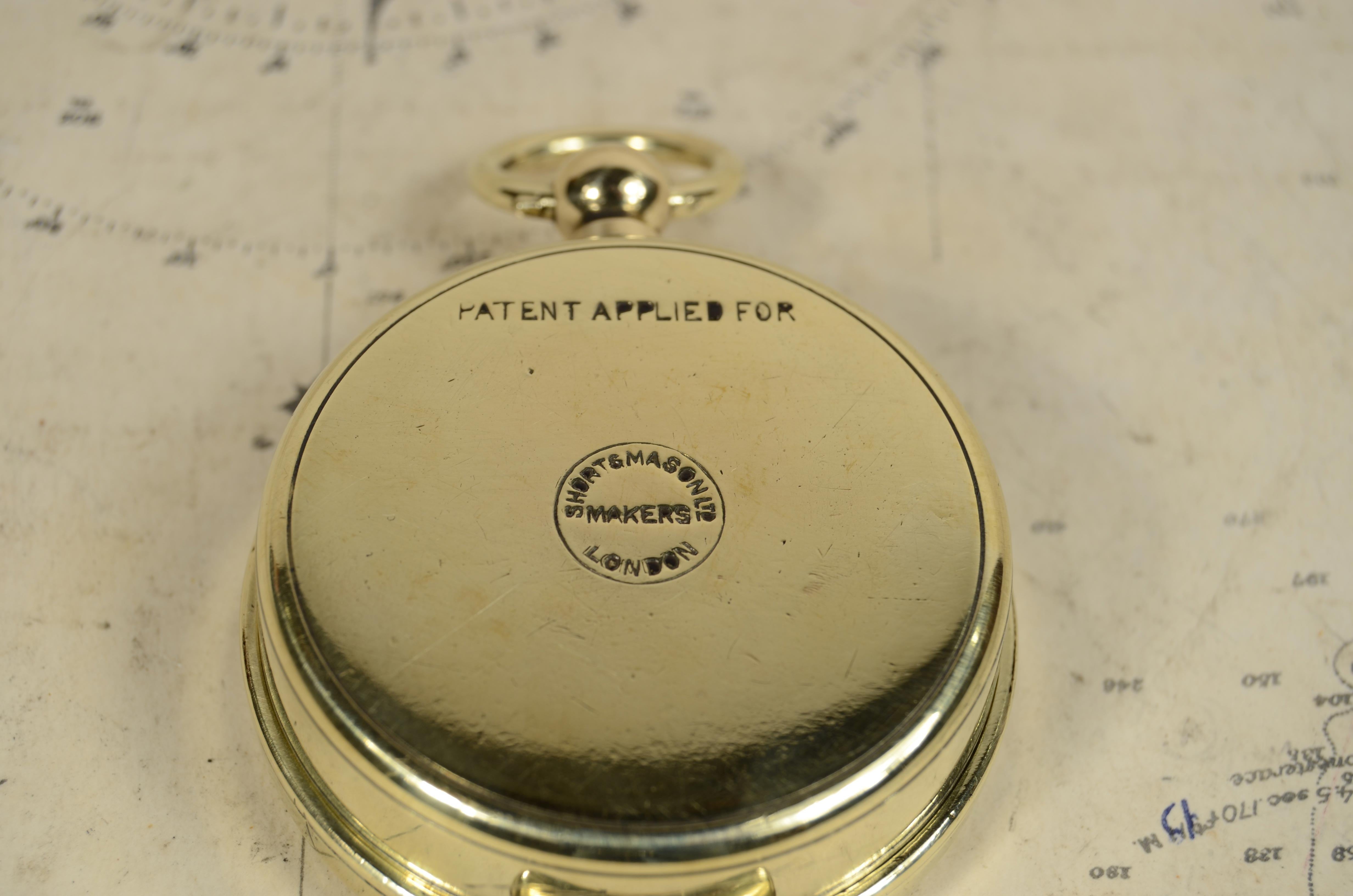 Nautical survey compass The Magnapole Pat applied for Short & Mason 1920s For Sale 7
