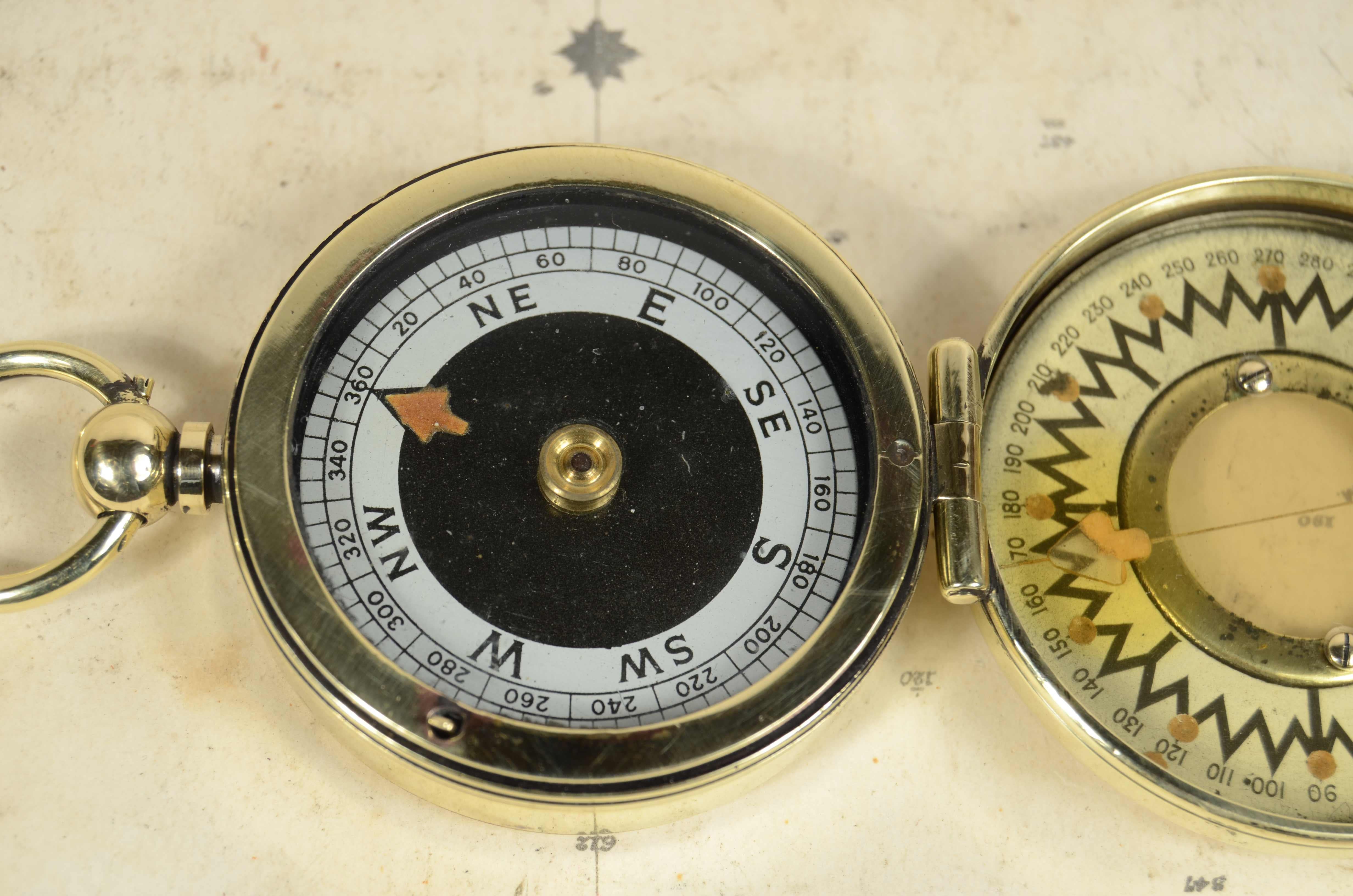 Nautical survey compass The Magnapole Pat applied for Short & Mason 1920s For Sale 1